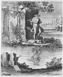 Olimp", tablica z "Les Images ou Tableaux de Platte Peinture des Deux Philostrates Sophistes Grecs", autor Blaise de Vigenère, 1615 r.